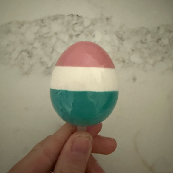 Nora Fleming Retired Mini Striped Easter Egg